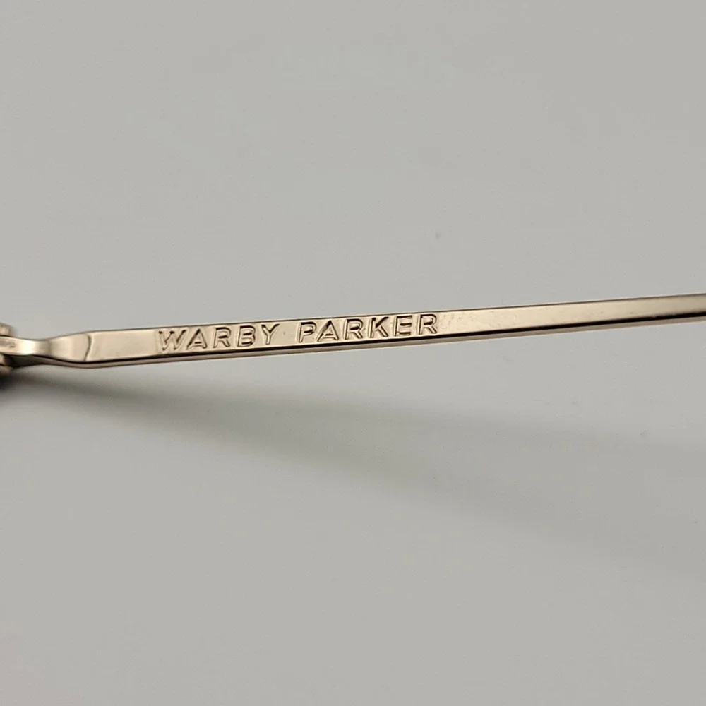 Warby Parker Walsh 5000 Eyeglasses Frames Only 49-20-145 Polished Gold Round